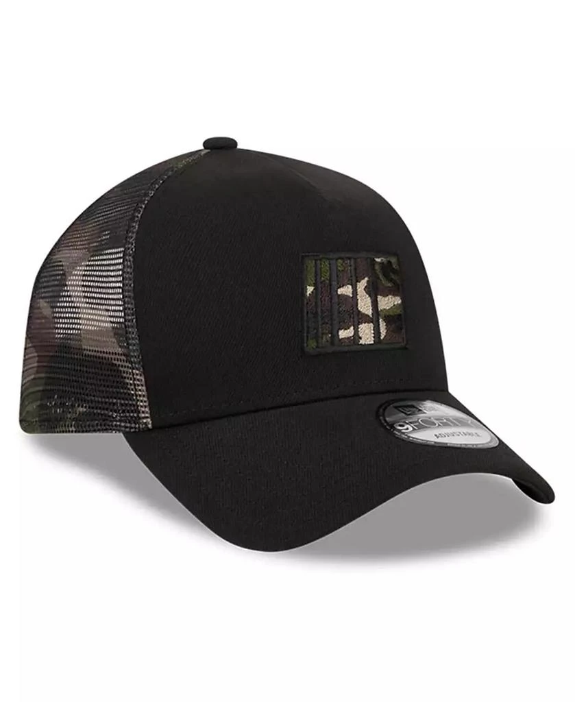 New Era Men's Black NASCAR Camo 9FORTY A-Frame Trucker Adjustable Hat 2