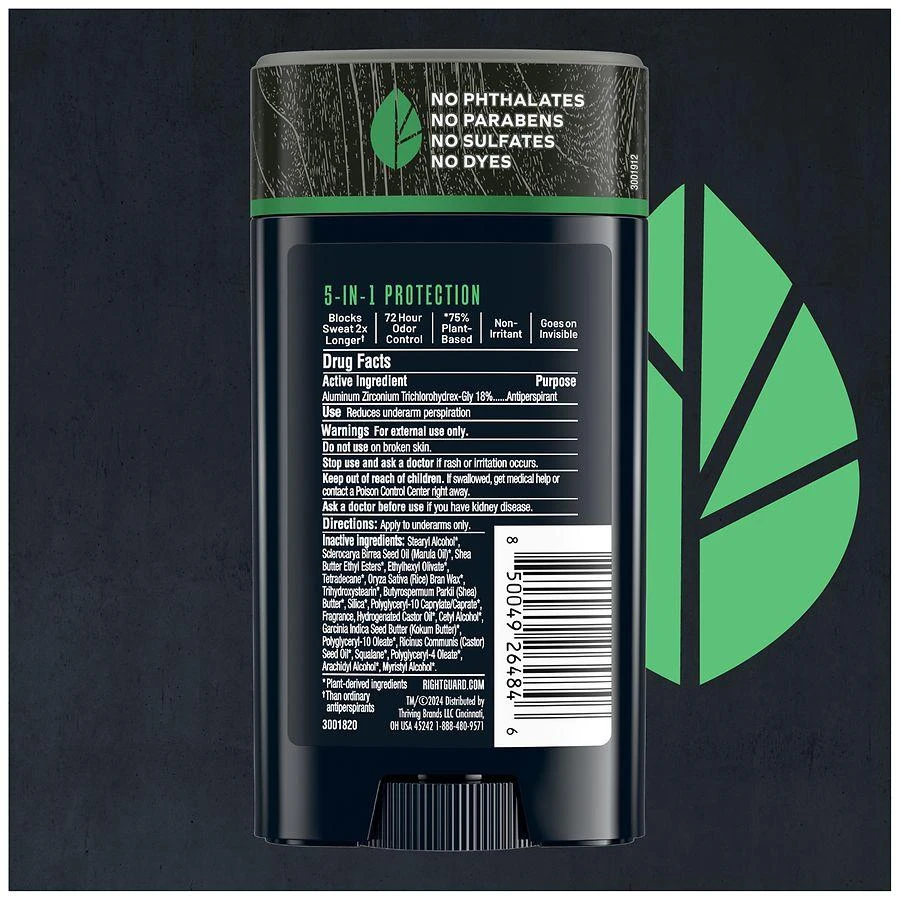 Right Guard Plant-Based Deodorant 
Antiperspirant Mountain Fresh 4