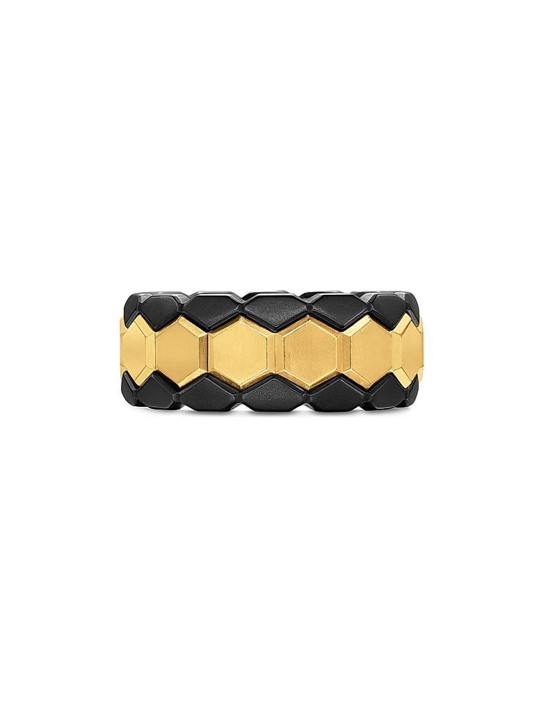 David Yurman Hex Stack Ring in 18K Yellow Gold 4