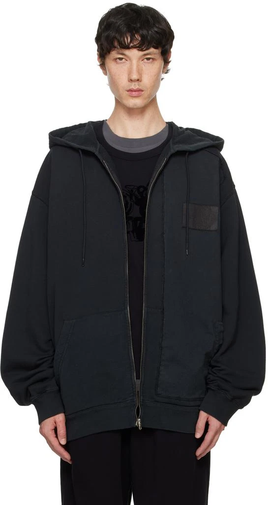 MM6 Black Zip Hoodie 1