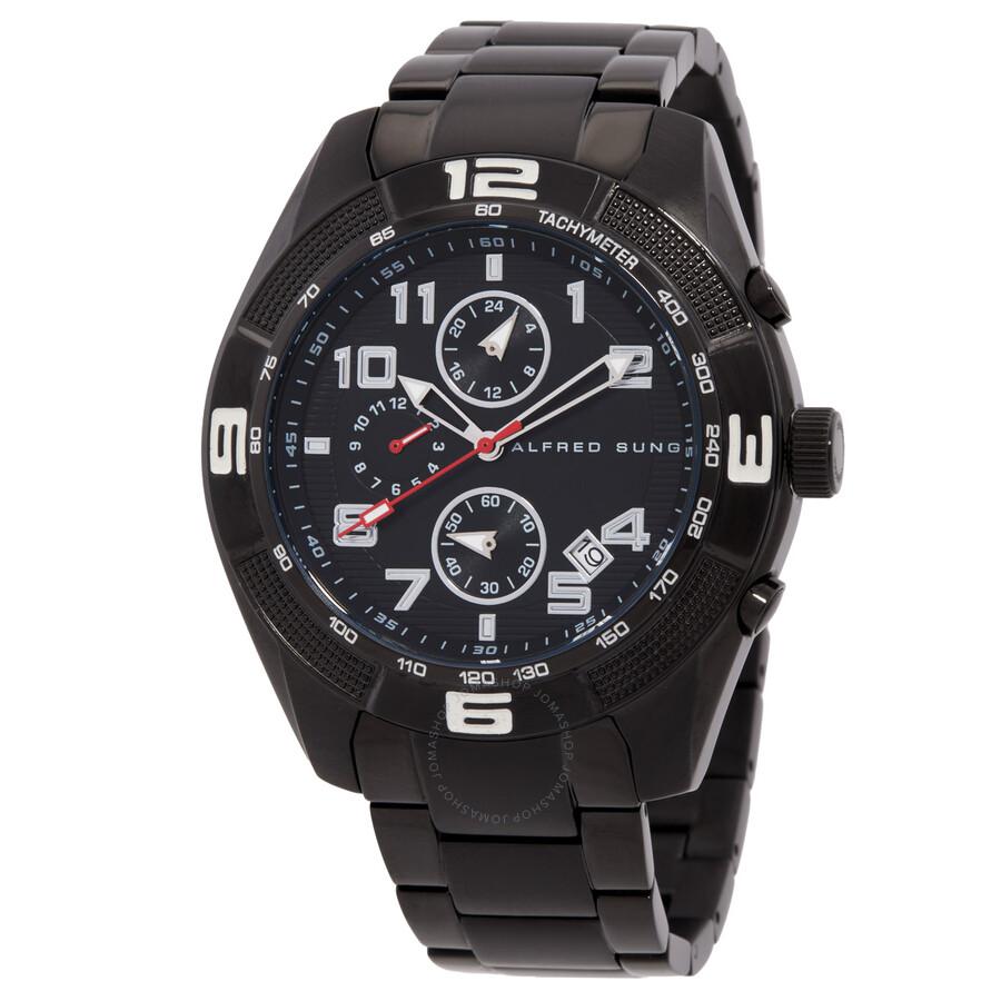 Alfred Sung Titan Quartz Black Dial Men's Watch AS3202B-1A