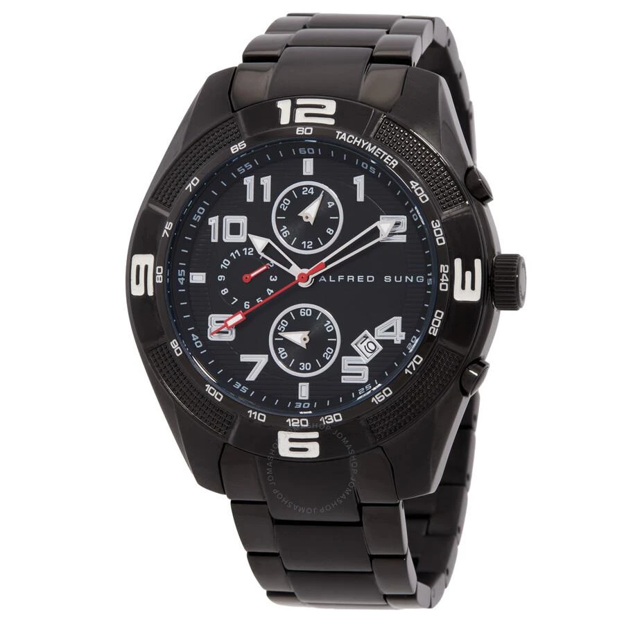 Alfred Sung Titan Quartz Black Dial Men's Watch AS3202B-1A 1