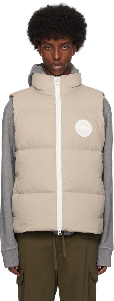 Canada Goose Beige White Label Lawrence Down Vest