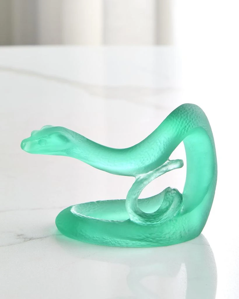 Daum Horoscope Snake Leaded Crystal Statue 1