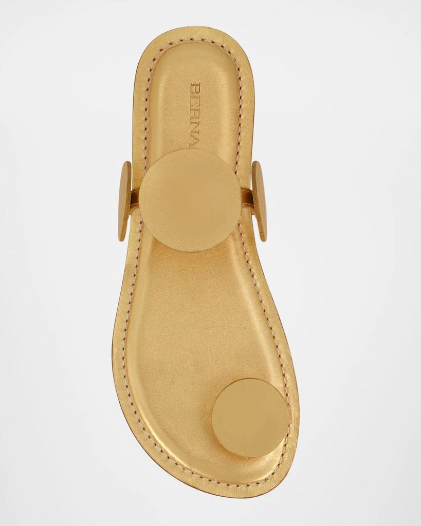 Bernardo New Moon Circle Metallic Flat Sandals 3
