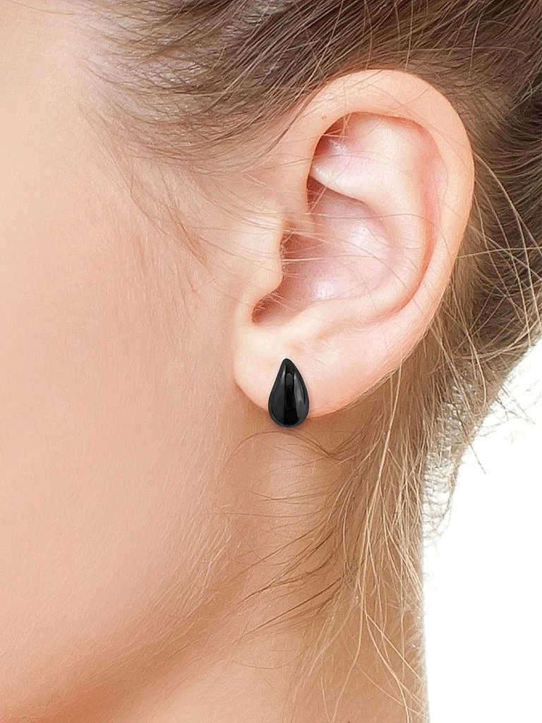 Saks Fifth Avenue Collection 14K Yellow Gold 
Onyx Teardrop Earrings 2