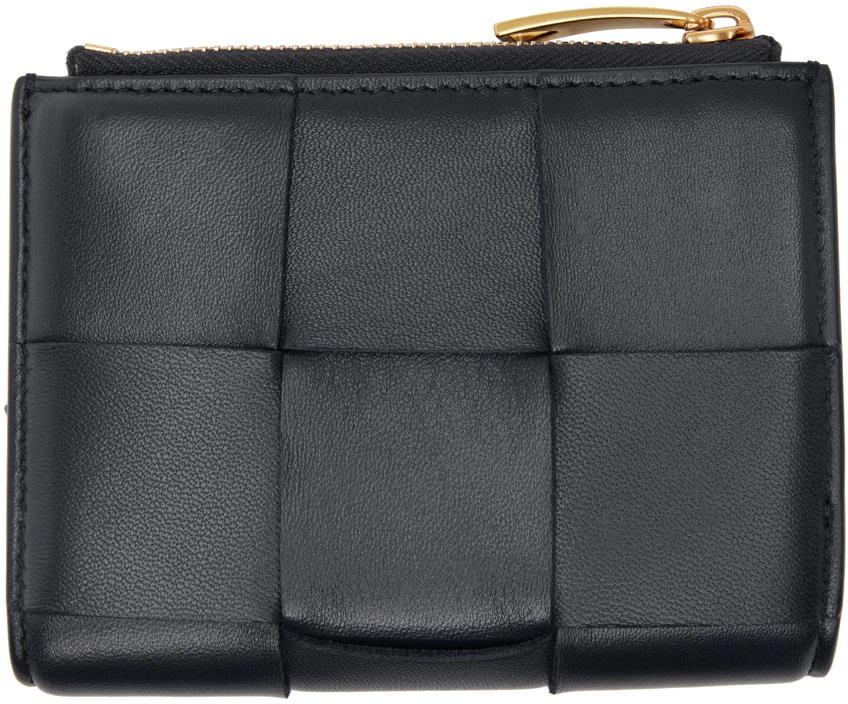 Bottega Veneta Navy Small Bi-Fold Zip Wallet 2