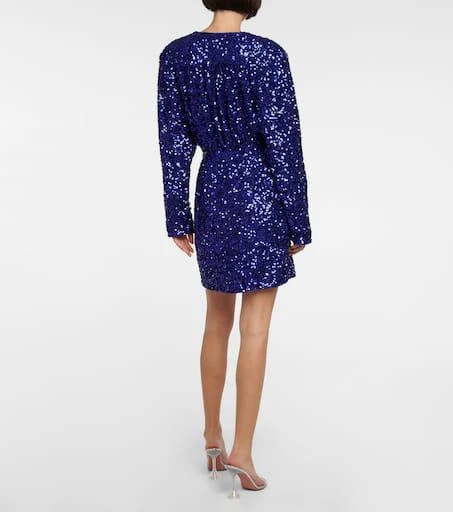 ROTATE Birger Christensen Samantha embellished wrap minidress 3