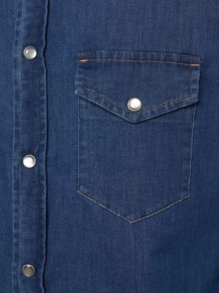 Tom Ford Washed Denim Slim Fit Western Shirt 4