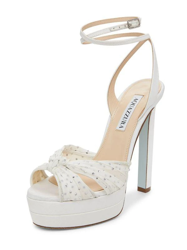 Aquazzura Slow Kisses 130MM Crystal-Embellished Platform Sandals 2