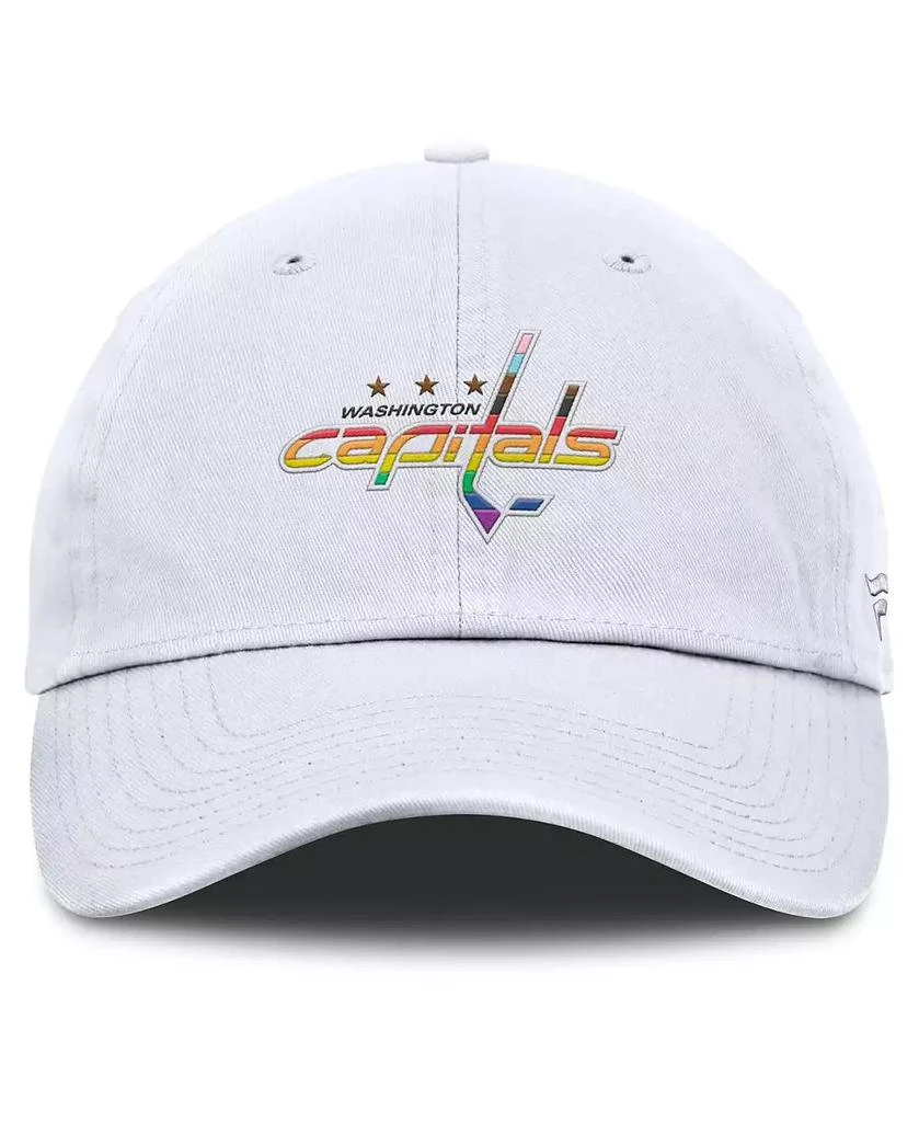 Fanatics Men's White Washington Capitals PRIDE Adjustable Hat 2