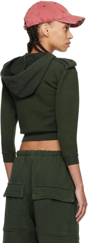 GREG ROSS Khaki Shrunken Military Hoodie 3