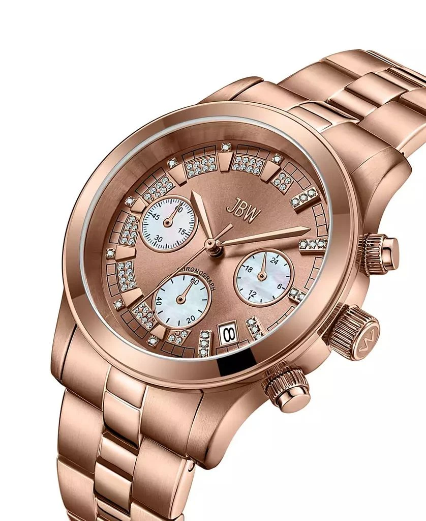 Jbw Women's Alessandra Diamond (1/5 ct.t.w.) 18K Rose Gold Plated Stainless Steel Watch 3