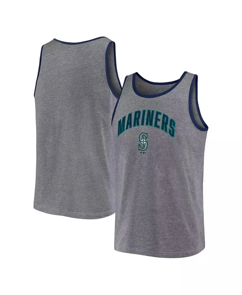 Fanatics Men's  Heather Gray Seattle Mariners Primary Tank Top 1