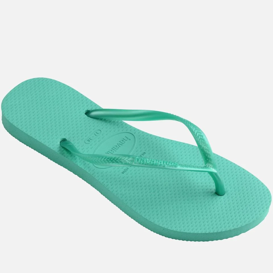 Havaianas HAVAIANAS WOMEN'S SLIM FLIPS FLOPS - METALLIC VIRTUAL GREEN 2