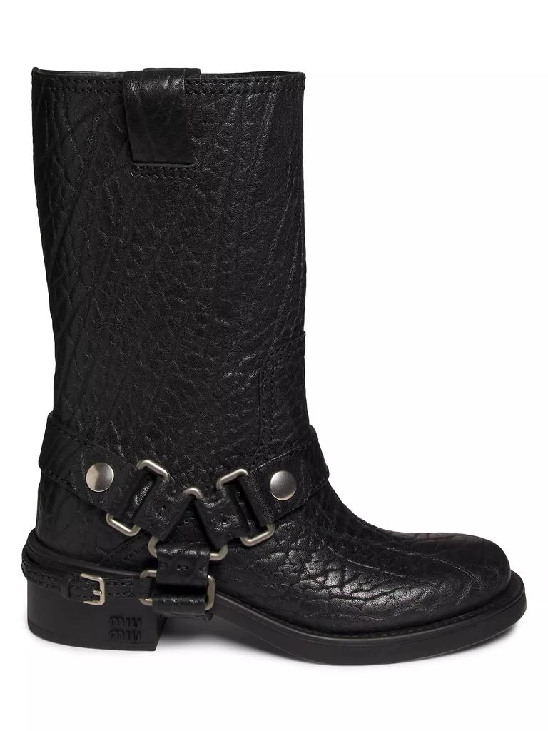 Miu Miu Moto Leather Ankle Boots 1