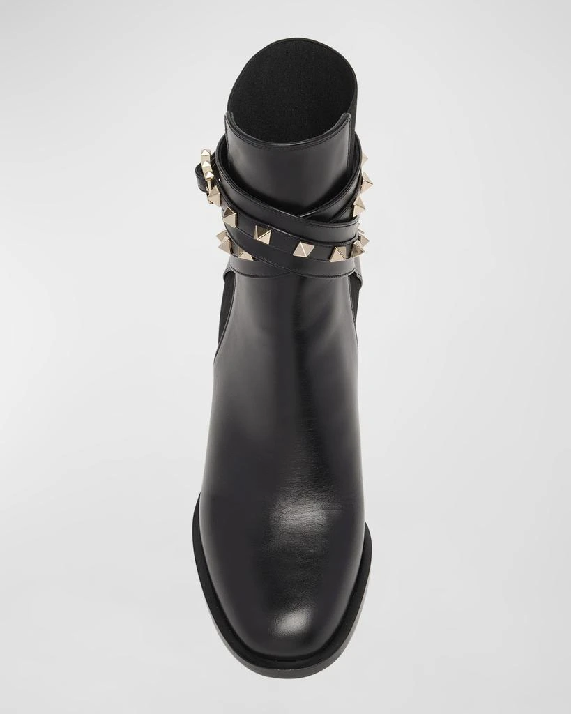 Valentino Rockstud Leather Buckle Ankle Booties 5