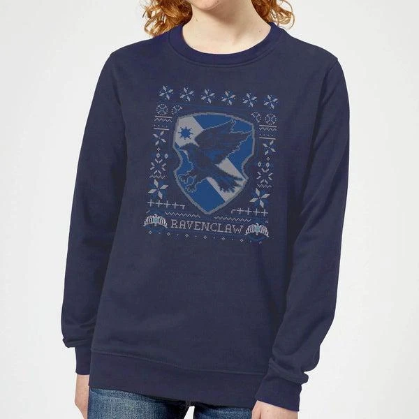 Harry Potter Harry Potter Ravenclaw Crest Women's Christmas Sweater - Navy 1