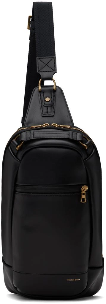 master-piece Black Gloss Sling Bag 1