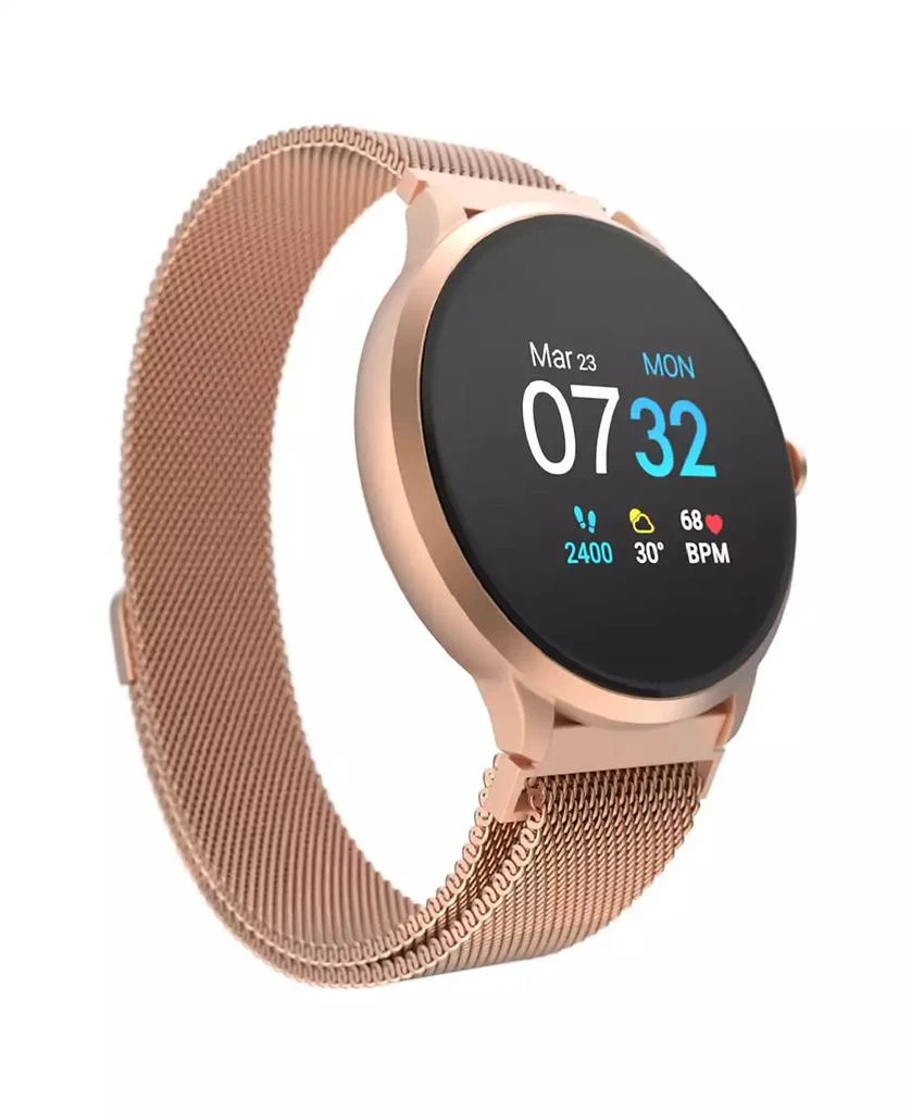 iTouch Women's Sport 3 Rose Gold-Tone Mesh Strap Fitness Tracker Smartwatch 1