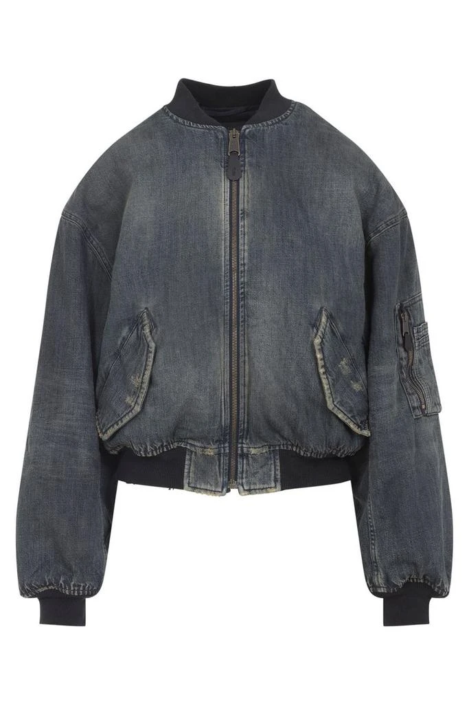 Balenciaga Balenciaga Standard Denim Bomber Jacket from Cettire