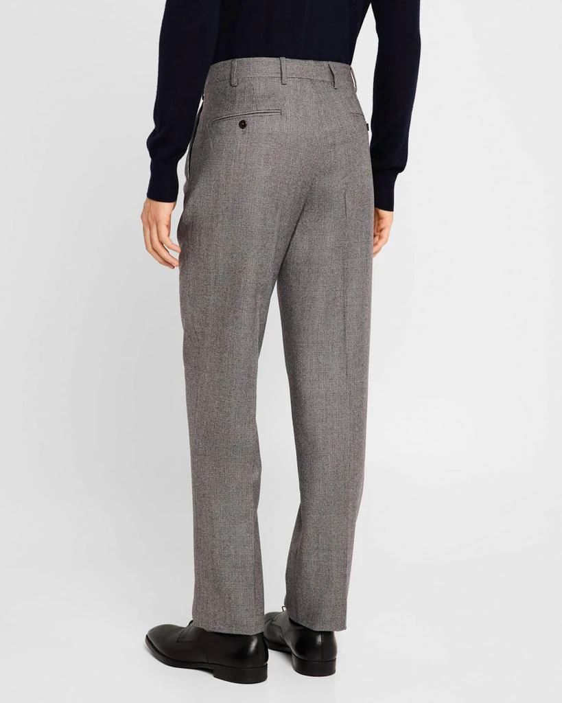 Zanella Men's Devon Mini-Check Wool Trousers 3