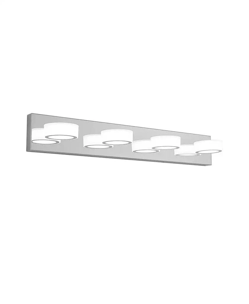 BUSDAYS 29" Modern 4-Light LED Vanity Light, Sleek Chrome Bathroom Wall Light Fixture for Mirror, Shower, and Bathroom Decor