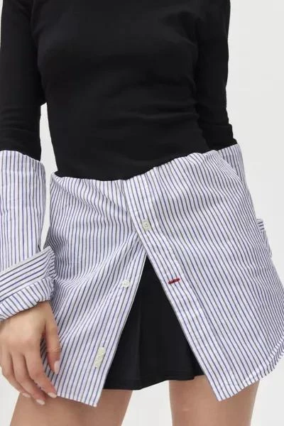 Urban Renewal Urban Renewal Remade Sweater & Shirting Spliced Top 5