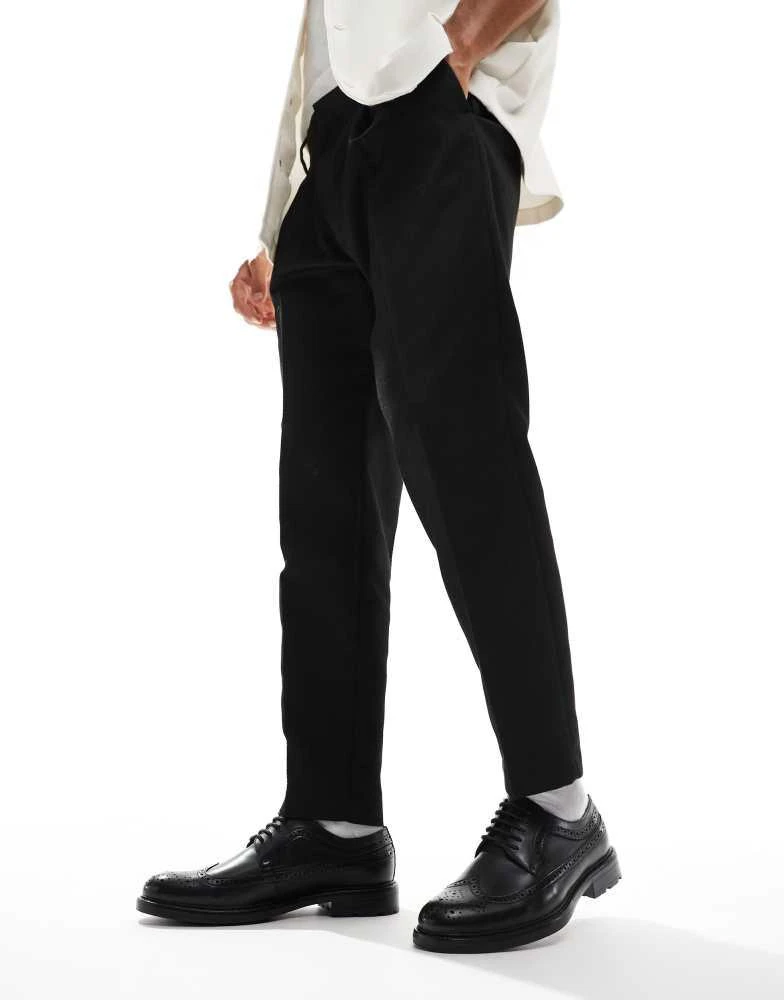 ASOS ASOS DESIGN lace up brogue shoes in black 4