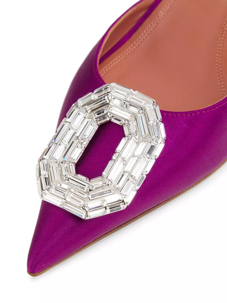 Amina Muaddi Camelia Sling 60MM Satin Pumps 6
