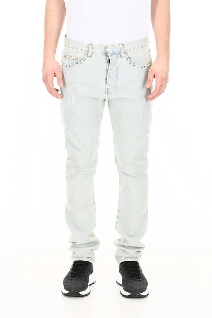 Valentino Valentino Stud Embellished Skinny Jeans 2