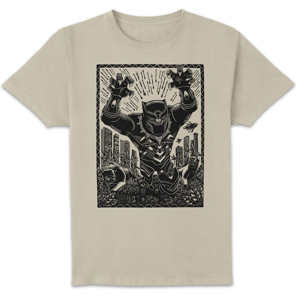 Marvel Marvel Black Panther Line Art Unisex T-Shirt - Cream