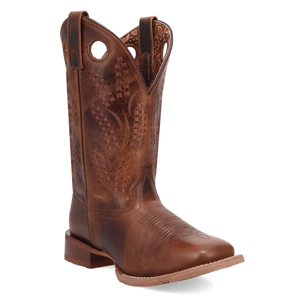 Laredo Dream Weaver Embroidered Square Toe Pull On Cowboy Boots