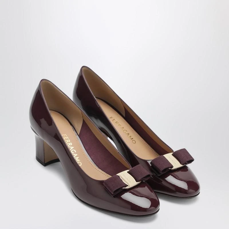 Salvatore Ferragamo Plum Vara Bow Pumps 2