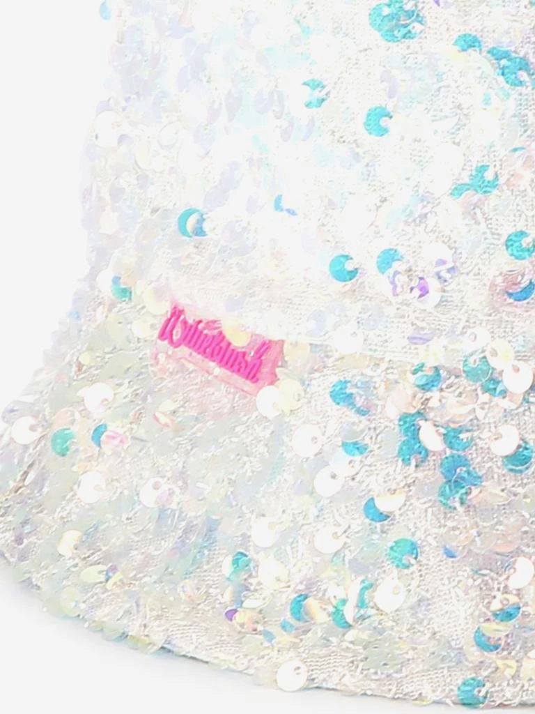 Billieblush Girls Sequin Bucket Hat in White 4