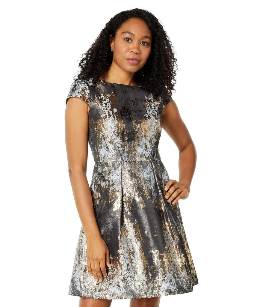 Shop Jacquard Cap Sleeve Bateau Neck Fit-and-Flare with V-Back on Sale at  BeyondStyle  Get 56% Off Jacquard Cap Sleeve Bateau Neck Fit-and-Flare  with V-Back with Limited-Time Flash Deals, Exclusive Discounts, and