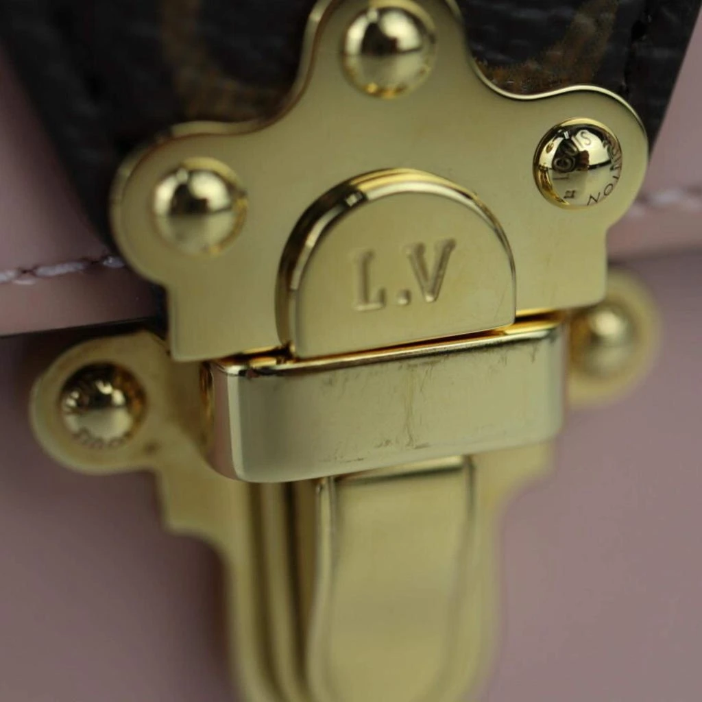 Louis Vuitton Louis Vuitton Patent Calf Leather x Monogram Canvas Rose Ballerine Brown Portefeuille Cherrywood Chain Wallet Clutch 6