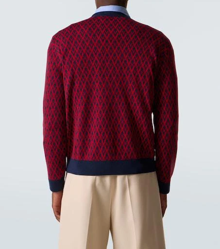 Valentino Toute La V virgin wool jacquard sweater 4