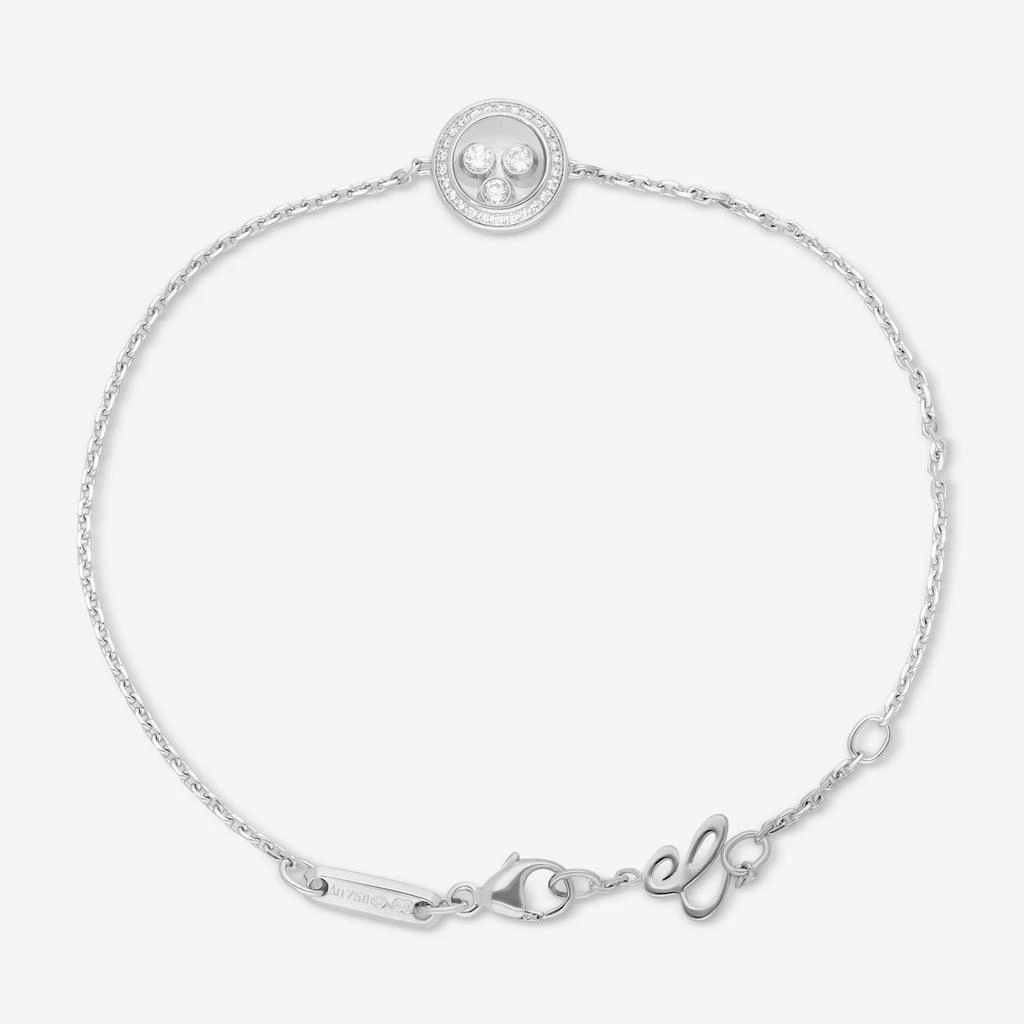 Chopard Chopard Happy Curves 18K White Gold Diamond Chain Bracelet 859562-1002 1