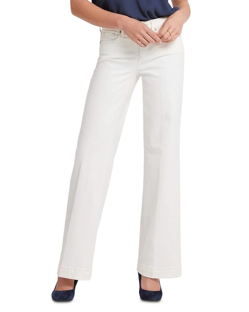 NYDJ Teresa High Rise Wide Leg Jeans in Winter White 1