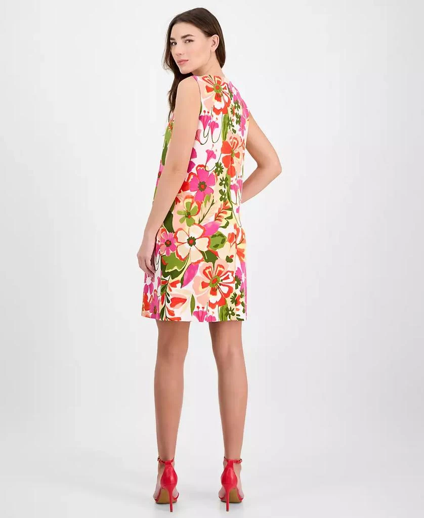 Anne Klein Petite Printed Sleeveless Scuba Trapeze Dress 5