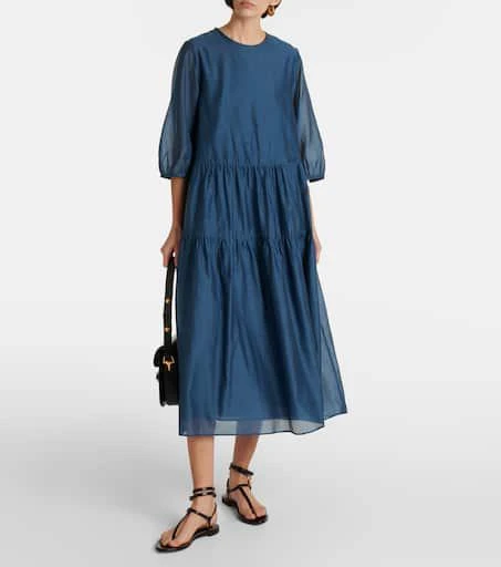 'S Max Mara Etienne cotton and silk voile midi dress 2