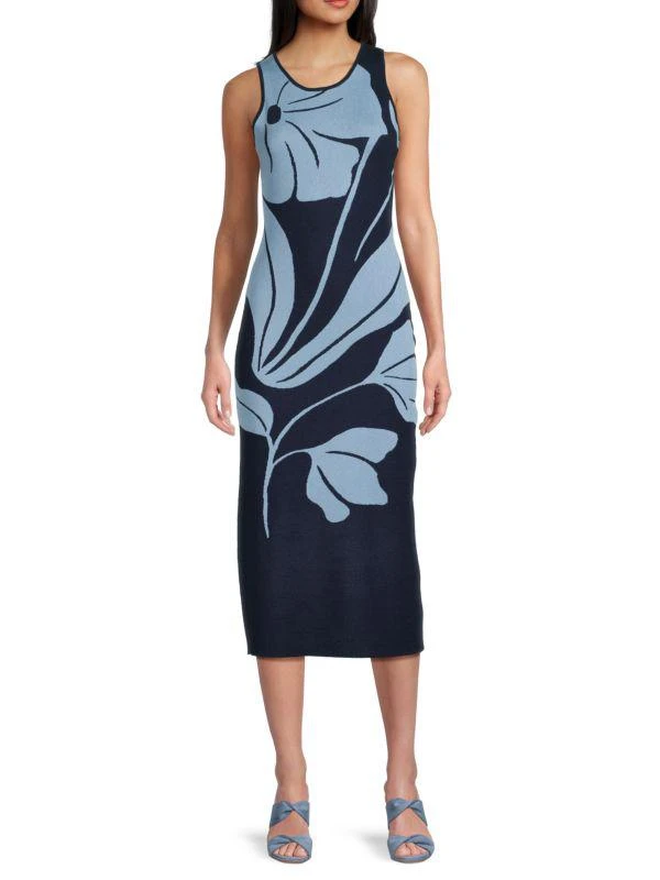 Tahari Floral Midi Dress 1