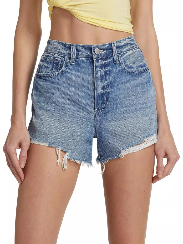 L'Agence Beck High-Rise Denim Shorts 3