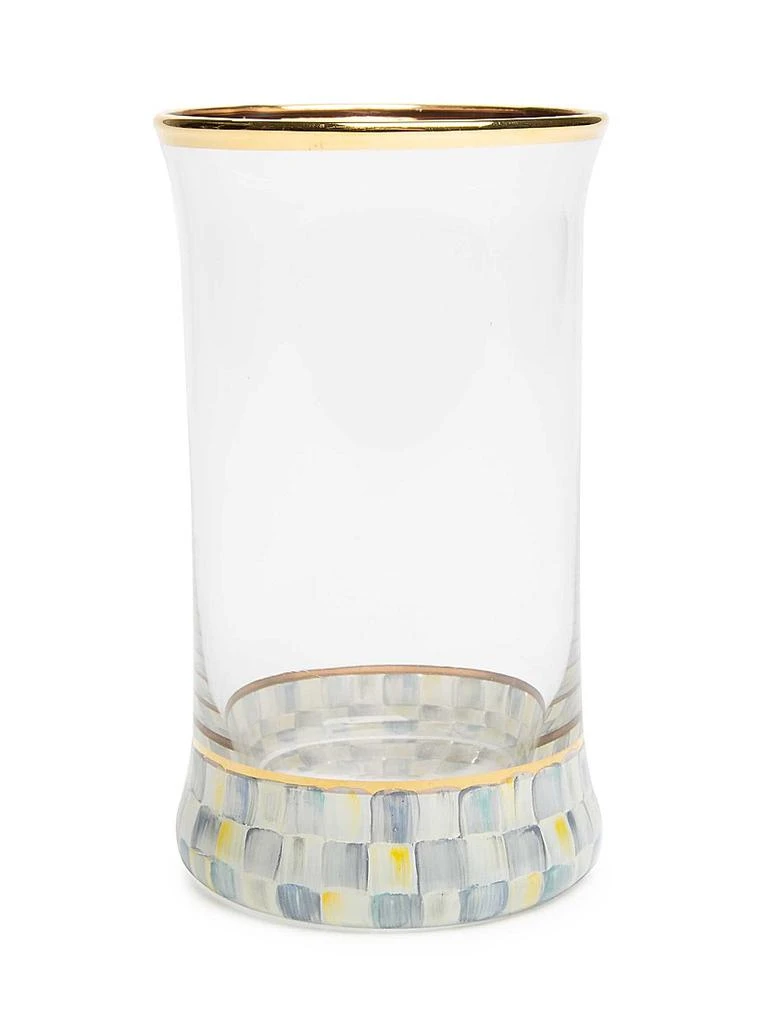 MacKenzie-Childs Sterling Check Highball Glass