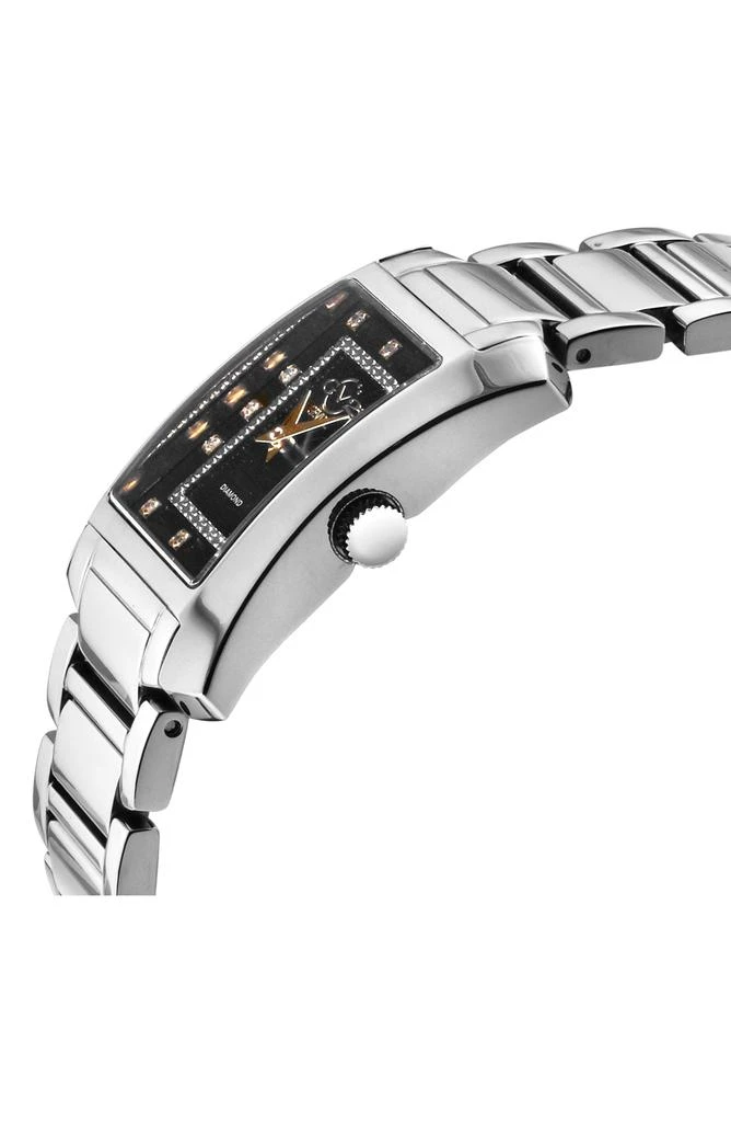 GV2 Women's Luino Rectangle Diamond Dial Bracelet Watch, 29.5mm 3