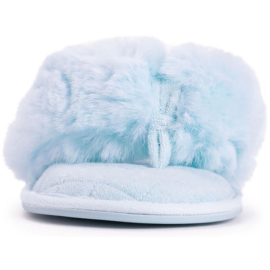 MUK LUKS Maren Womens Faux Fur Flip-Flop Thong Sandals