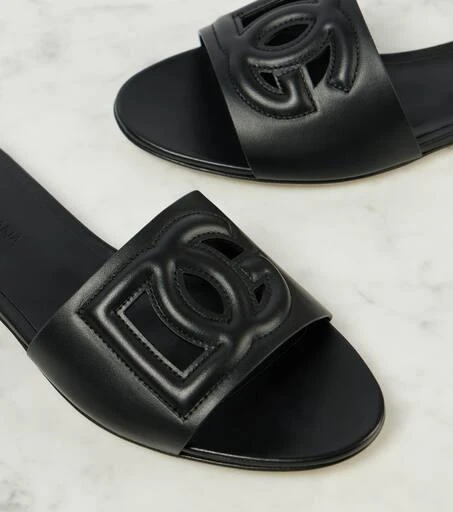 Dolce
Gabbana DG leather slides 5