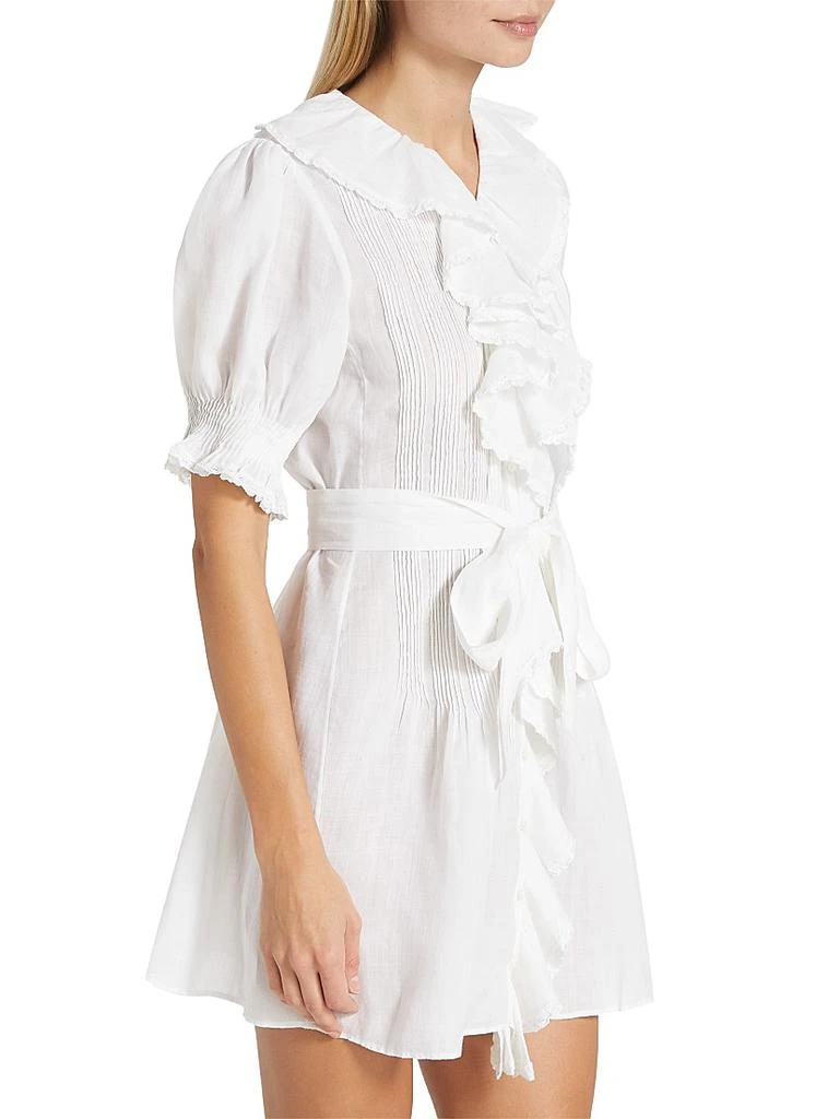 DÔEN Piper Belted Ruffled Minidress 4