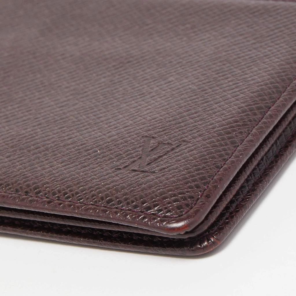 Louis Vuitton Louis Vuitton Burgundy Taiga Leather Bifold Wallet 13